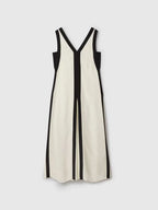 Intims - Robe élégante patchwork Noir & Blanc avec col en V - 75319FR