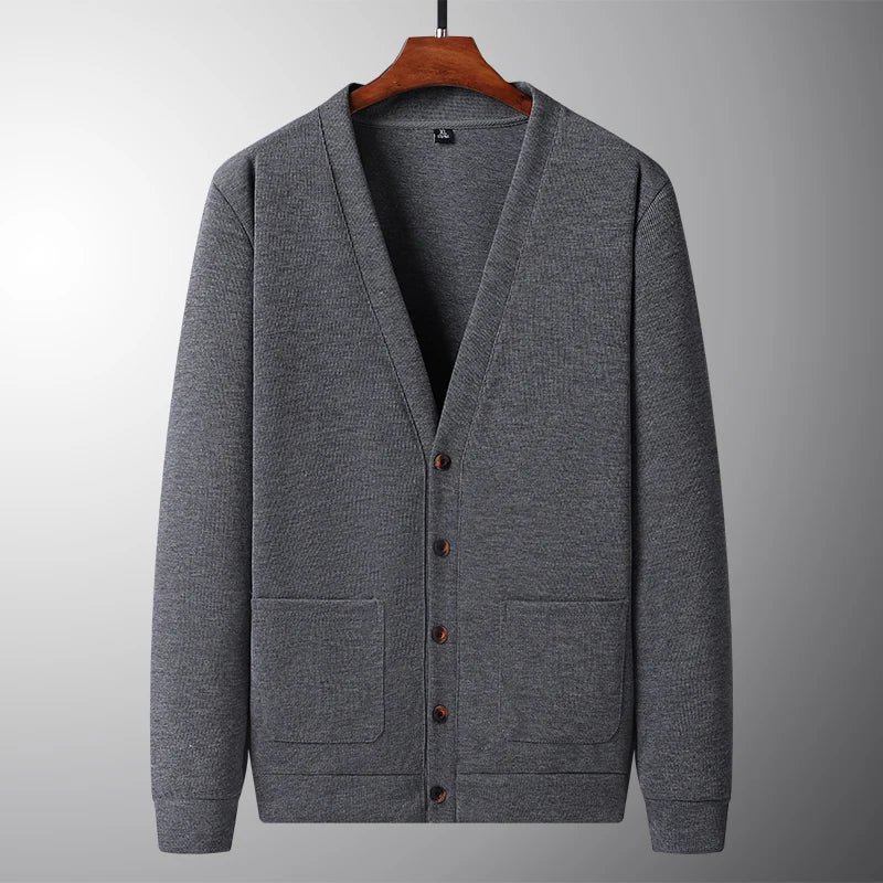 Intims - Cardigan épais Col V BASIC - Homme