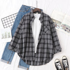 Chemise en Flanelle à Carreaux pour Femme - 13 Couleurs
