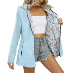 Imperméable de Pluie à Capuche Réversible - Femme