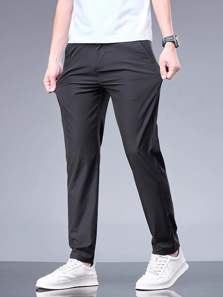 Pantalon décontracté coupe droite
