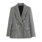 Ensemble Blazer & Short Motif Pied-de-poule