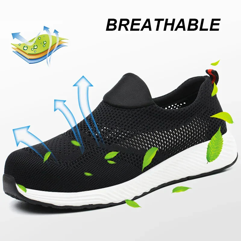 Lightweight Mesh Breathable Work Trainers - STEEL Reinforcement