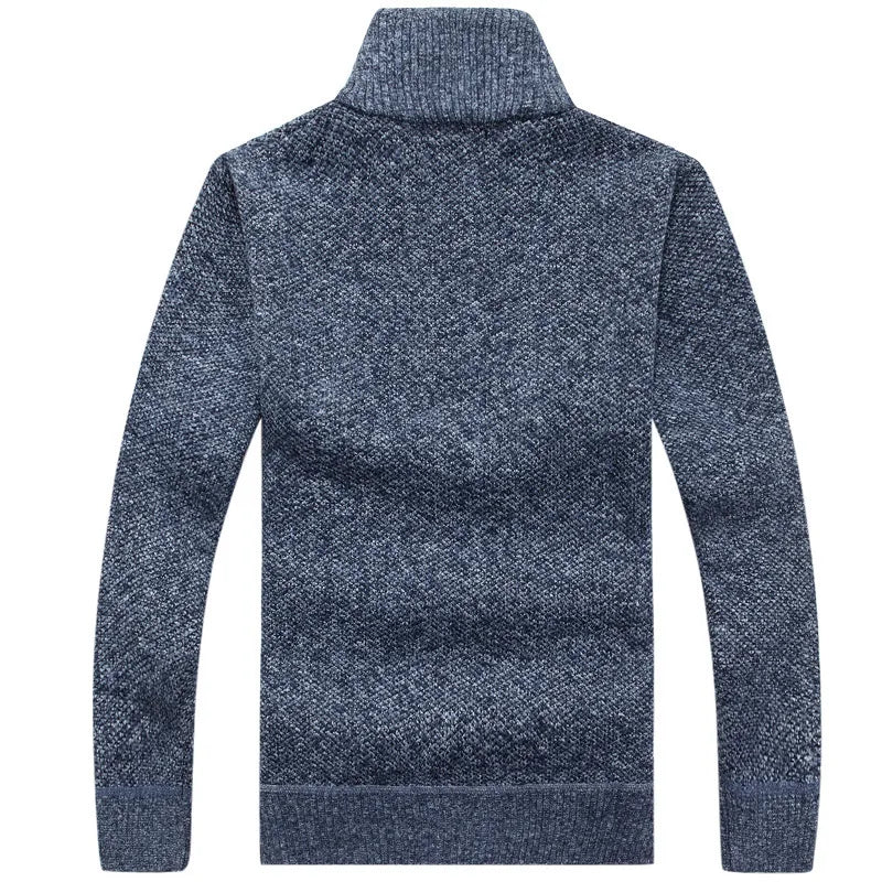 Pull Homme Chaud en Laine – Demi-Zip & Col Montant