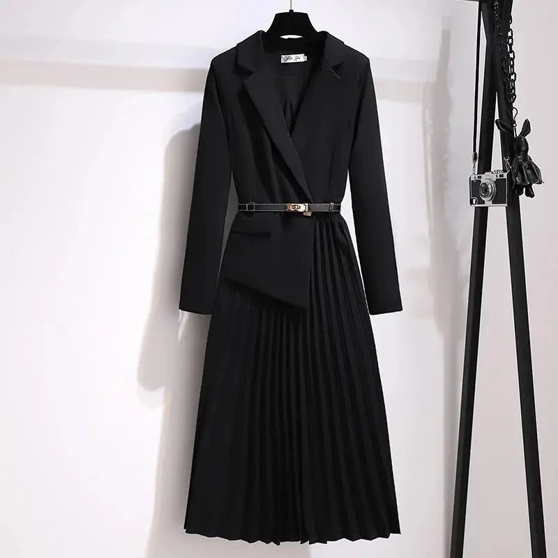 Intims - Robe 2 en 1 avec Ceinture Veste Tailleur et Jupe Plissée - 19482FR