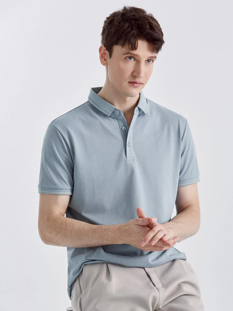 Intims - Polo d'Été Classique en Coton et Soie pour Hommes - 46820FR