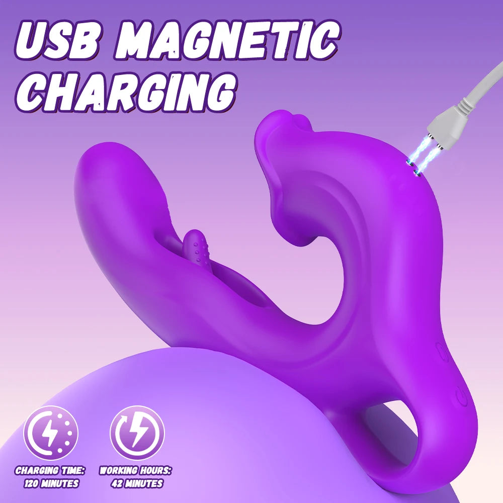 VelvetKiss – Stimulateur Féminin Rechargeable à Tapotement et Vibration, Massage Intime et Point G