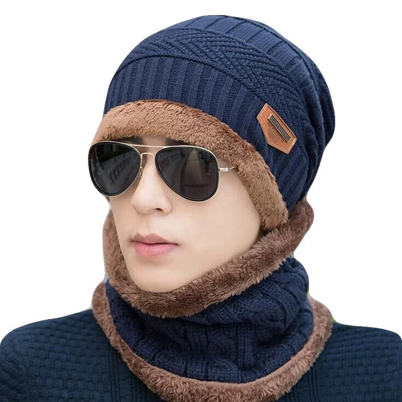 Ensemble Hiver Homme – Bonnet & Tour de Cou Polaire