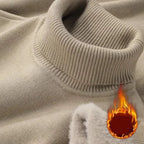 Pull Col Cheminé en Maille avec Doublure Polaire Homme