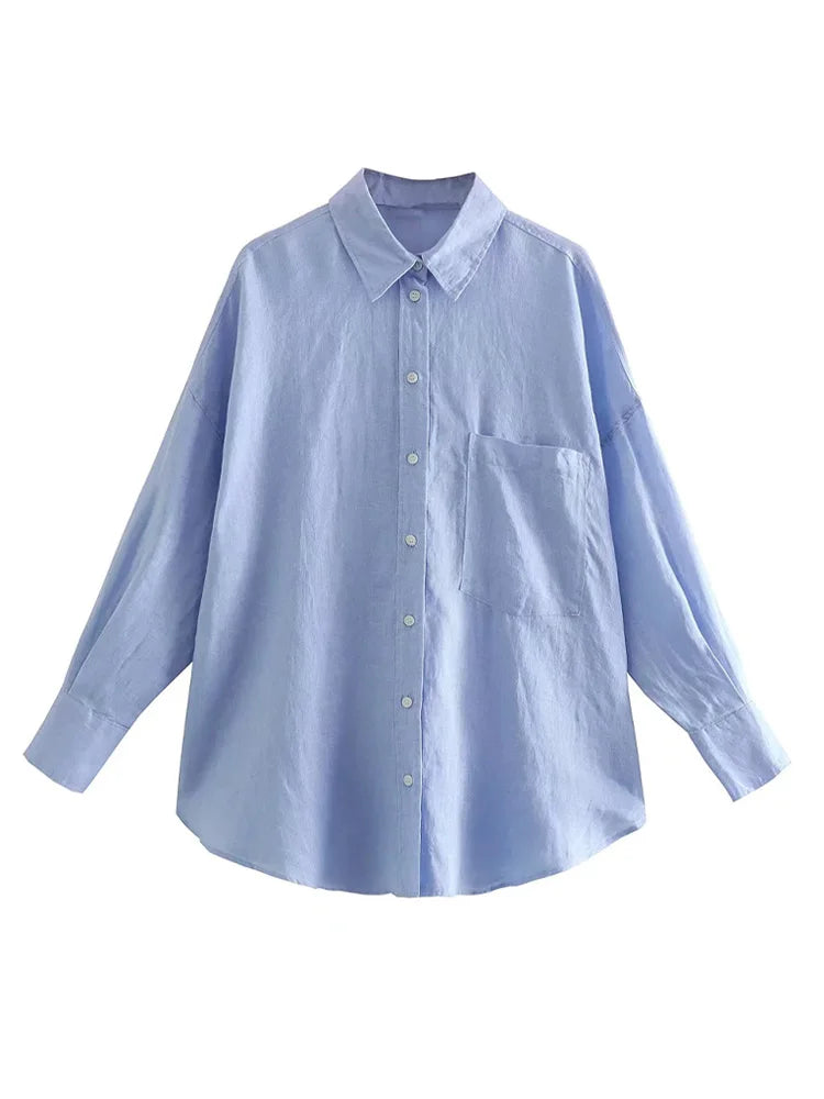 Intims - Chemise BASIC Manches longues en Popeline de Coton - 74821FR