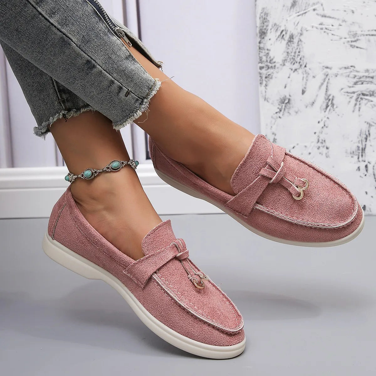 Intims - Mocassins Femme Rétro en Cuir Ultra Confort