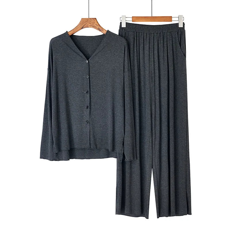 Intims - Pyjama en Coton Ultra-Doux Manches Longues & Pantalon pour Femme - 10002FR