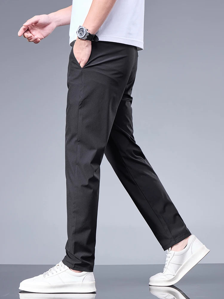 Pantalon décontracté coupe droite