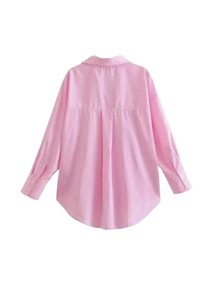 Intims - Chemise en popeline de coton rayée - 52781FR