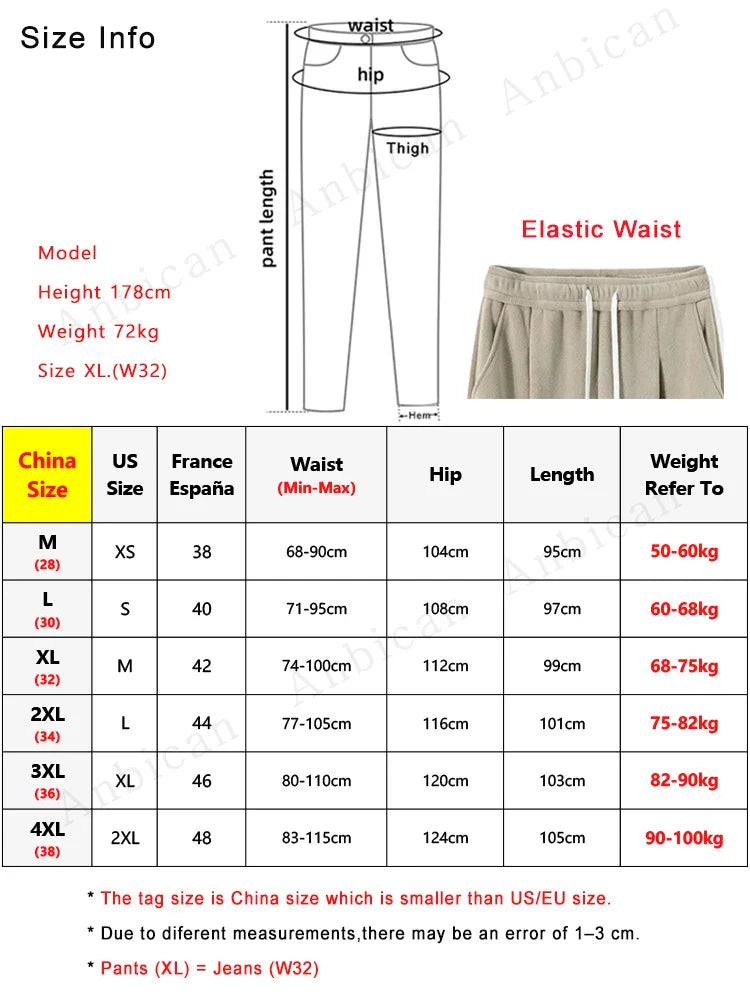 Pantalon Casual & Ample Doublure Polaire Homme