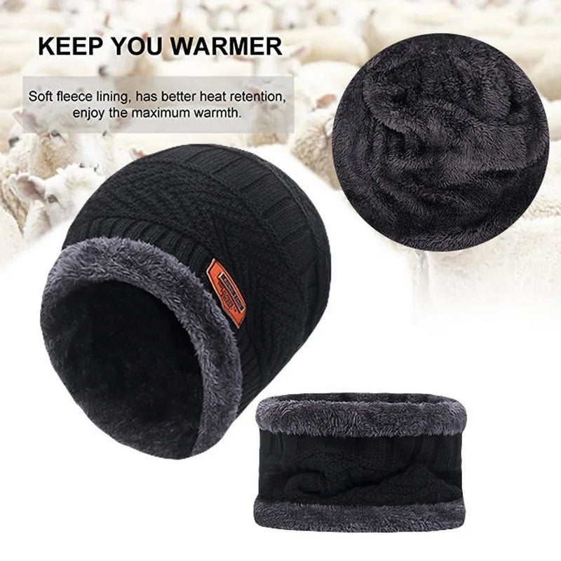 Ensemble Hiver Homme – Bonnet & Tour de Cou Polaire