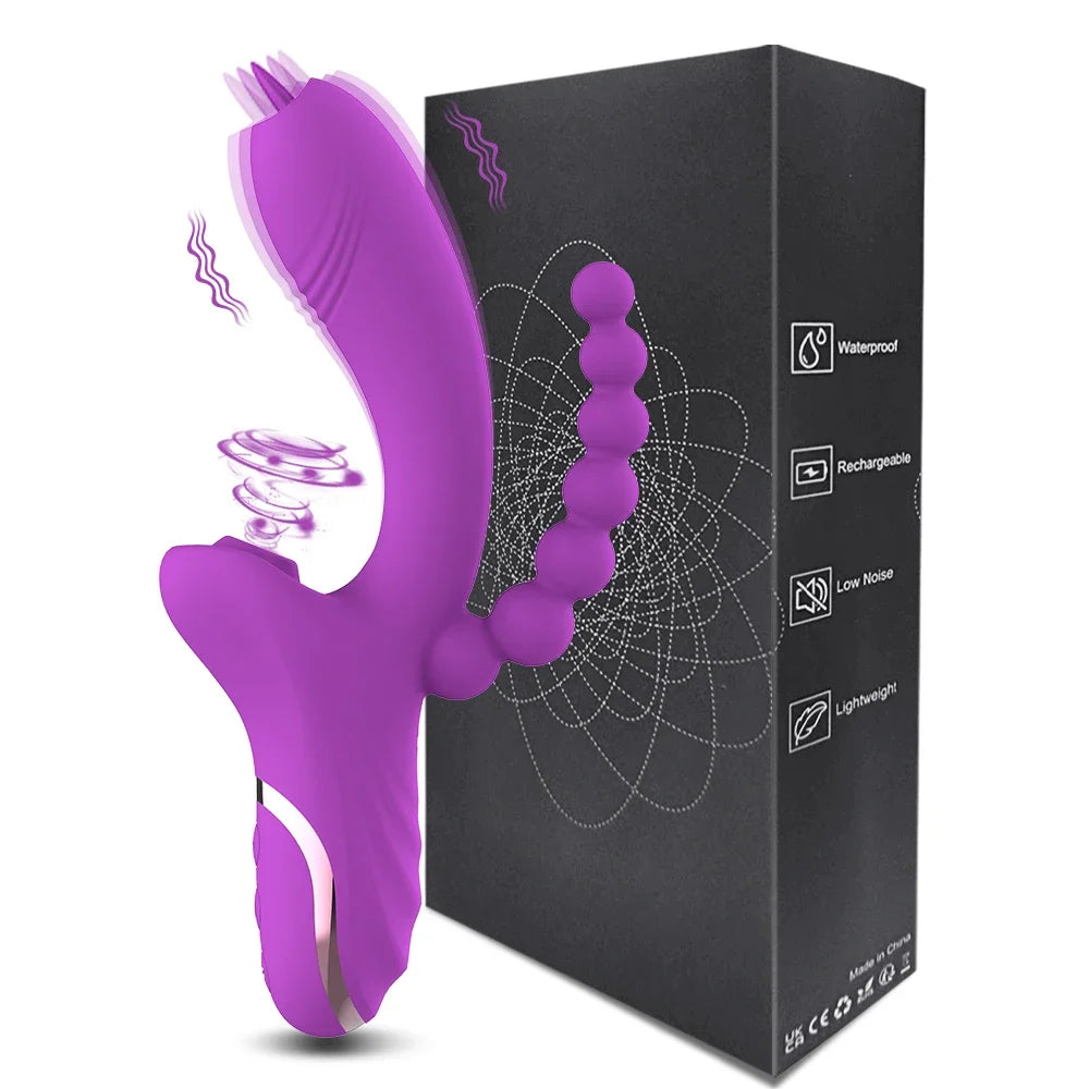 Euphoria - Stimulateur Féminin 3-en-1 avec Succion, Vibration et Stimulation Ciblée