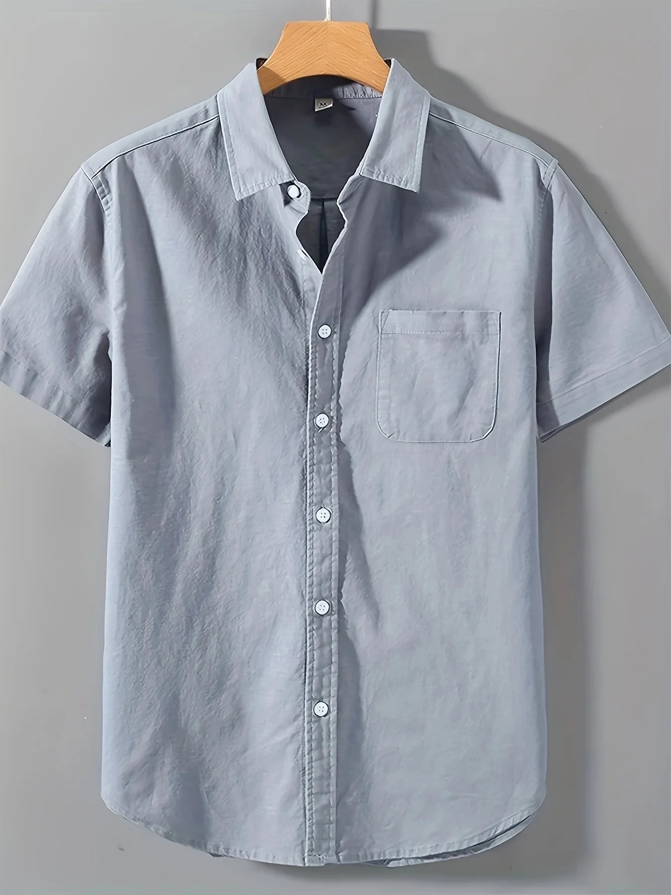 Chemise à Manches Courtes en Coton 100% pour Hommes — Décontractée et Respirante