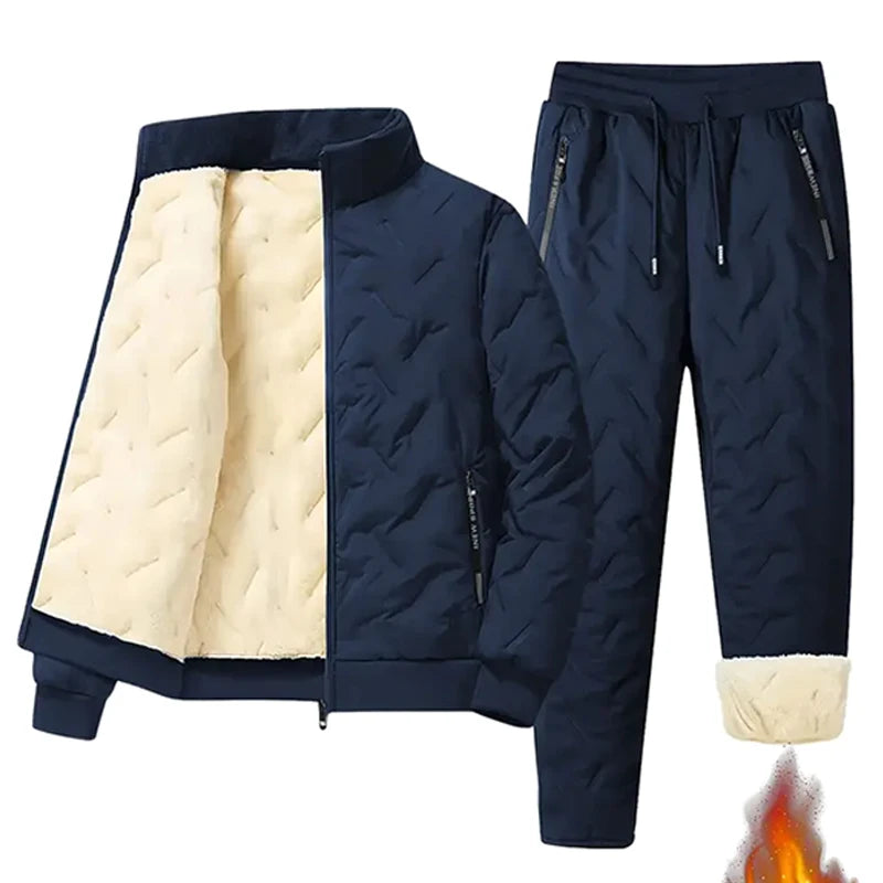 Ensemble Matelassé Imperméable Doublure Polaire pour Homme - Veste + Jogging