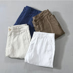 Intims - Shorts Casual en Lin 100% avec Bouton pour Hommes - 45678FR
