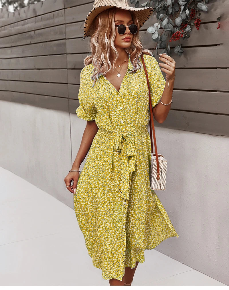Intims - Robe Midi Imprimée à Fleurs pour Femme - 97531FR