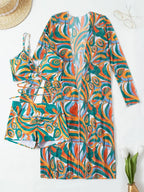 Intims - Bikini 3 PCS à imprimé - Top, Shorty & Paréo - 10101FR