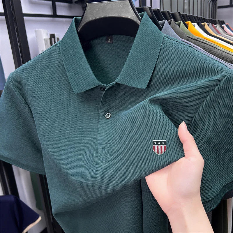 Men's Luxury 100% Cotton Polo Shirt - 23 Timeless Colors