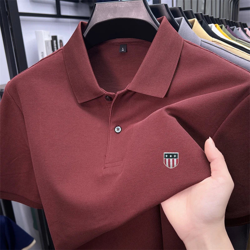 Men's Luxury 100% Cotton Polo Shirt - 23 Timeless Colors