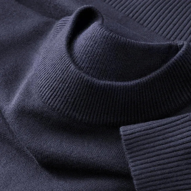 Men's BASIC Round Neck Wool Knit Sweater