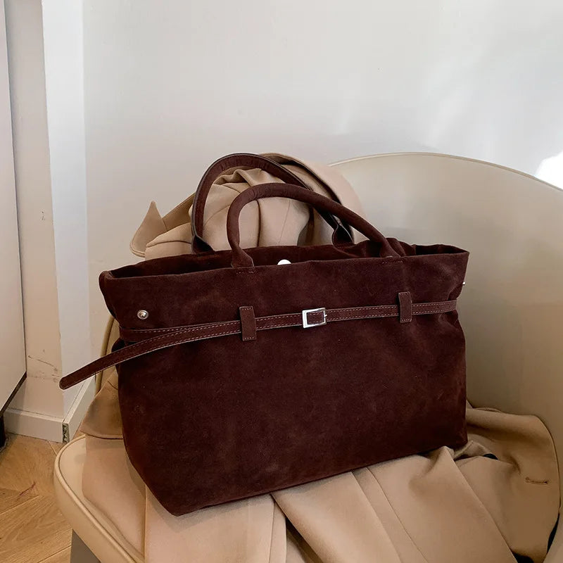 Intims - Sac à Main Luxueux en Daim avec Boucle - 73921FR