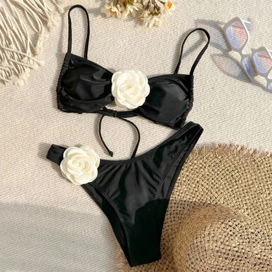 Intims - Maillot de bain brésilien sexy à fleurs - 72540FR