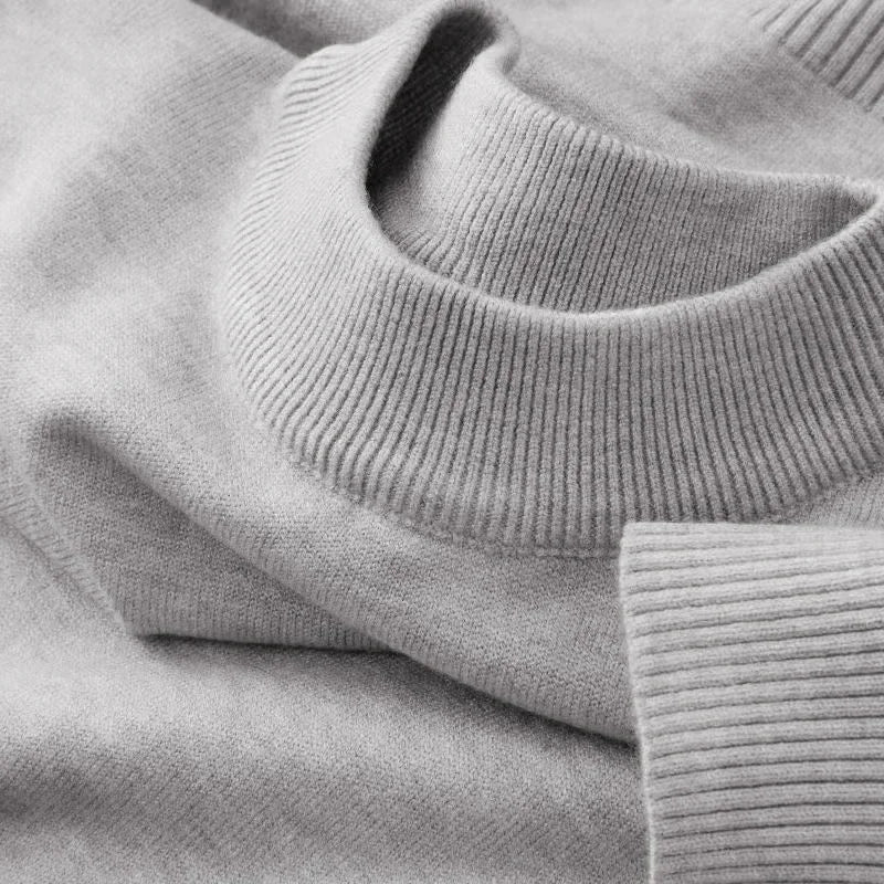 Men's BASIC Round Neck Wool Knit Sweater