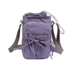 Sac Bandoulière Femme Léger à Noeud avec Porte-Bouteille – Pochette Téléphone pour Sport & Voyage