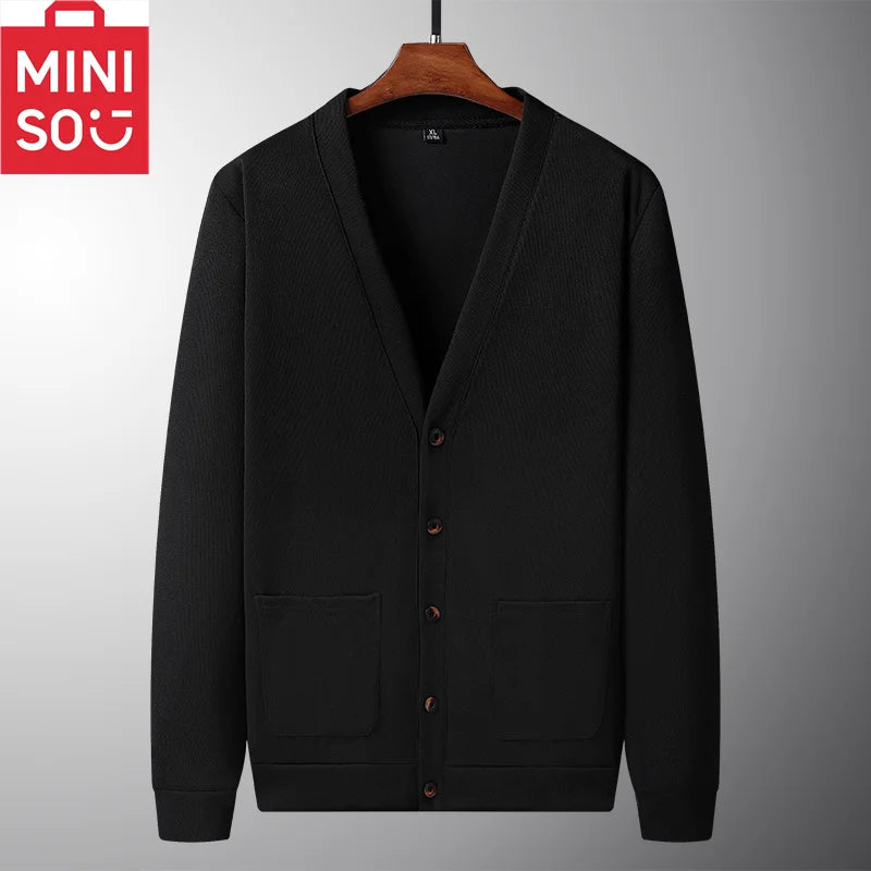 Intims - Cardigan épais Col V BASIC - Homme