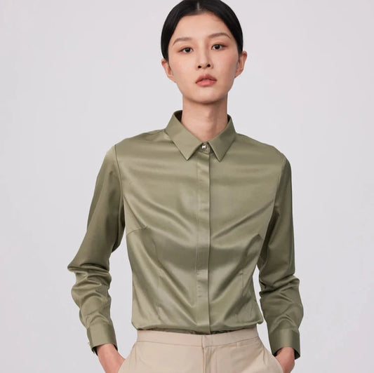 Intims - Chemise à manches longues toucher soie pour Femmes - 28491FR