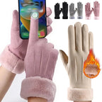 Gants en Daim Tactiles Chauds & Élégants - Femme