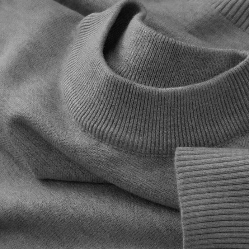 Men's BASIC Round Neck Wool Knit Sweater