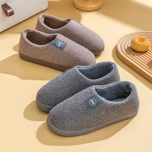 Pantoufles Antidérapantes et Chaudes en Coton & Polaire