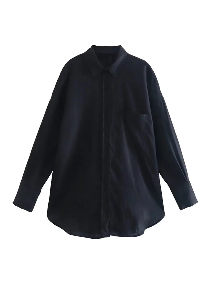 Intims - Chemise BASIC Manches longues en Popeline de Coton - 74821FR