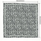 Foulard en Mousseline à Motifs Léopard Femme 60CM– Fermeture à Boucle Magnétique