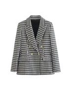 Ensemble Blazer & Short Motif Pied-de-poule
