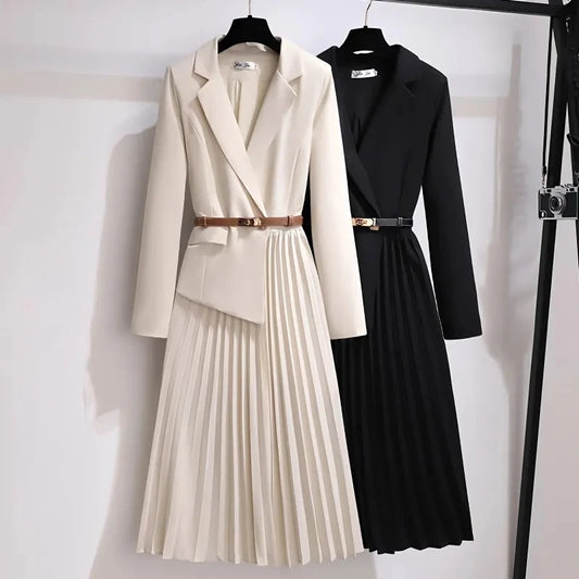Intims - Robe 2 en 1 avec Ceinture Veste Tailleur et Jupe Plissée - 19482FR