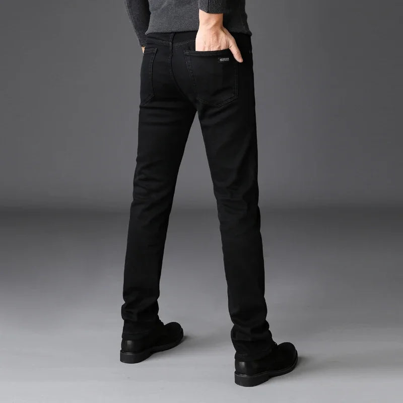 Intims - Jean Stretch Noir Coupe Classique Droite pour Hommes - 37429FR