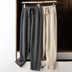 Intims - Pantalon en maille tricoté coupe droite avec taille élastique  - 89457FR