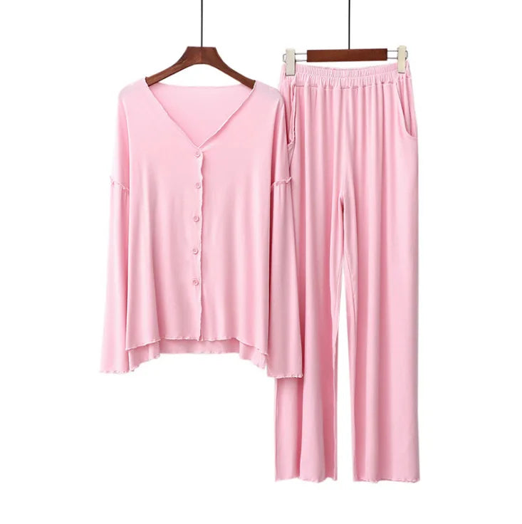 Intims - Pyjama en Coton Ultra-Doux Manches Longues & Pantalon pour Femme - 10002FR