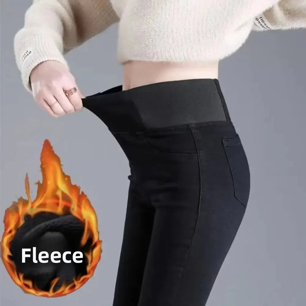 Jegging avec Doublure Polaire et à Taille Élastique