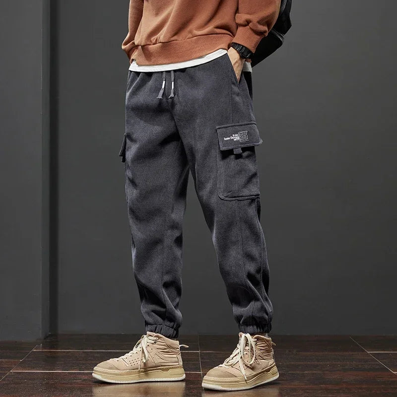 Pantalon Jogging Cargo à Taille Élastique pour Homme