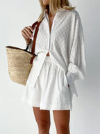 Intims - Ensemble Short & Chemise ajouré - 87942FR