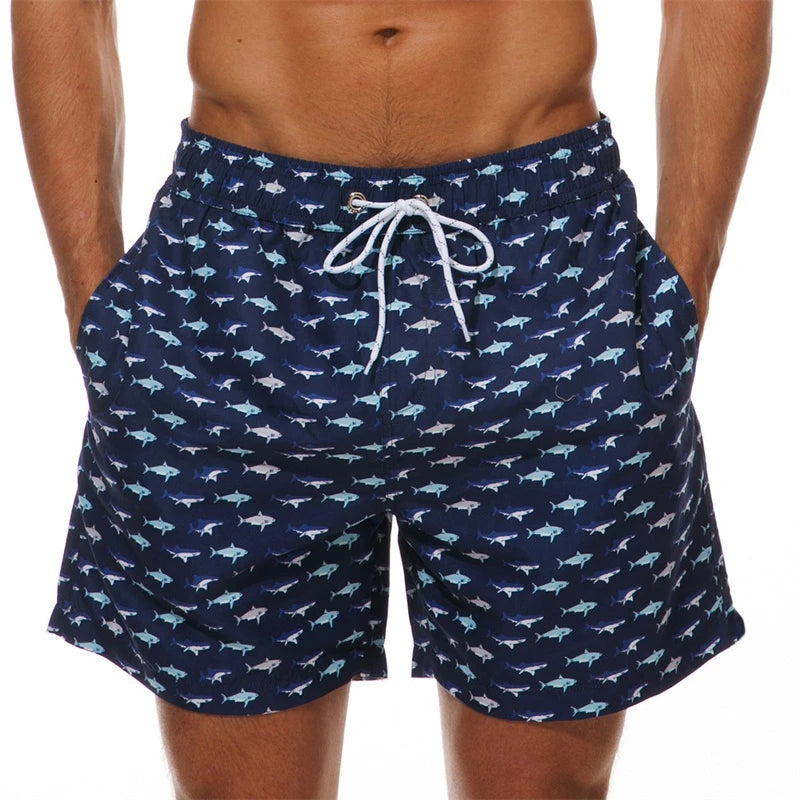 Short de Bain à Cordon et Différents Motifs