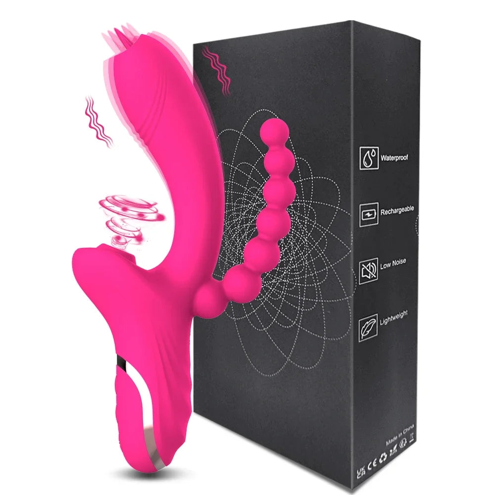 Euphoria - Stimulateur Féminin 3-en-1 avec Succion, Vibration et Stimulation Ciblée